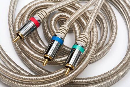 component video cable with a gold covering