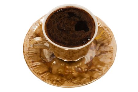 mug from coffee on a white backgroundの写真素材