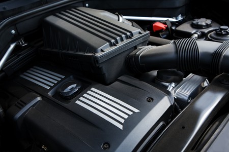 The powerful engine of the modern carの写真素材