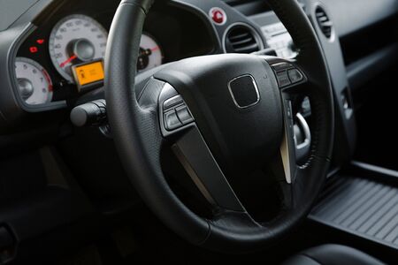 Control panel of the modern new carの写真素材