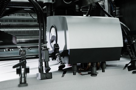 The equipment for a print in a modern printing houseの写真素材