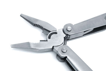 Modern and beautiful pliers on a white backgroundの写真素材