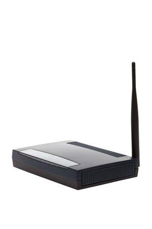 Modern new modem on a white backgroundの写真素材