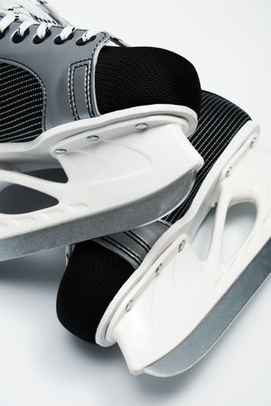 new and modern black skates close up