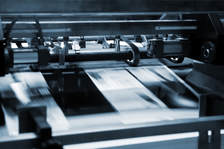 Polygraphic process in a modern printing houseの写真素材