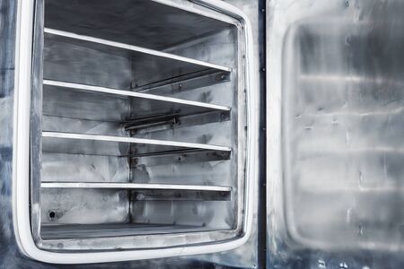 new open vacuum furnace close upの写真素材