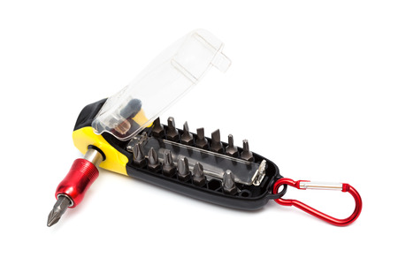 new set screwdriver on a white background