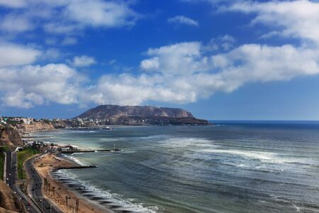 coastline and coastal road in Limaの写真素材