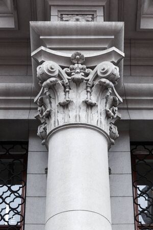 carved column beautiful old building