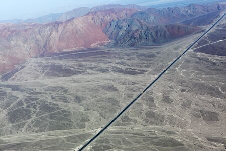 Pan-American Highway and the Nazca Plateauの写真素材