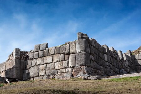 inca old fortress on a sunny dayの写真素材
