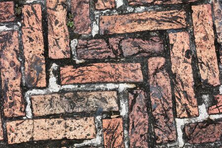 the stones of old bridge in backgroundの写真素材