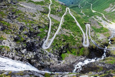 Norway troll road - mountain route of Trollstigenの写真素材