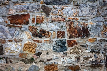 fragment of a wall from a chipped stone