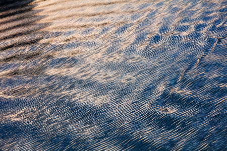 sunlight reflection on the sea surface with water waves