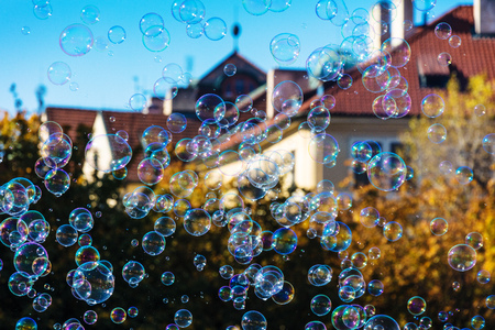 the rainbow bubbles from the bubble blower