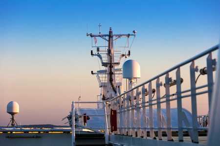 Radar and other communications on the shipの写真素材
