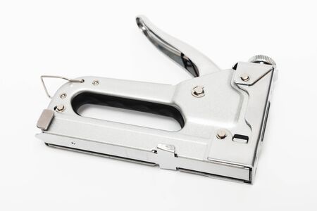 construction stapler on a white backgroundの写真素材