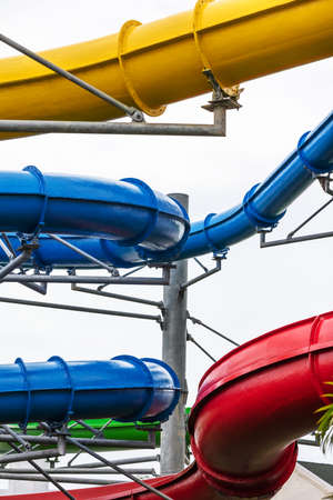 water attractions in the water parkの写真素材