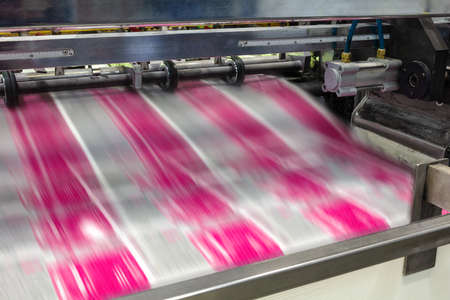 printing process in a modern printing houseの写真素材