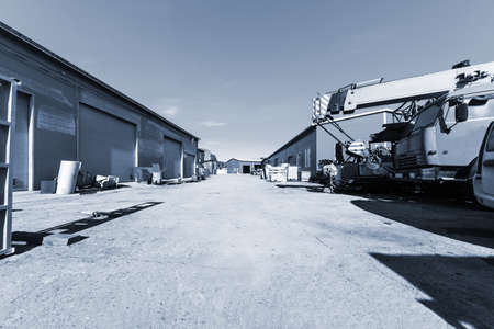 factory workshops on a sunny dayの写真素材