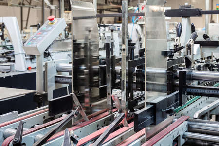 folding equipment in a modern printing house