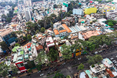 View of Ho Chi Minh city or Saigon. Vietnamのeditorial素材