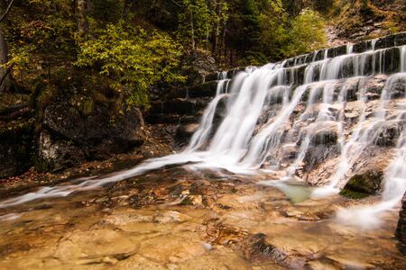 claer waterfall in motion. Bavaria