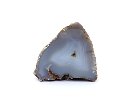 colored agate on a white background