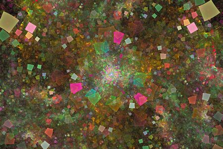 Colored abstract fractal pattern. Computer generated graphics.の写真素材