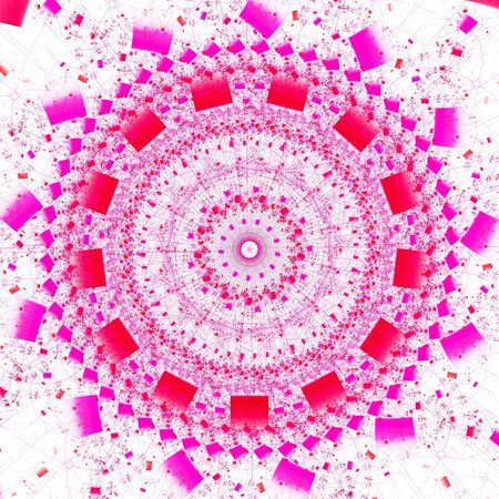 Colored abstract fractal pattern. Computer generated graphics.の写真素材