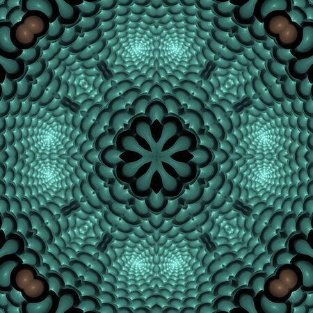 Colored abstract fractal pattern. Computer generated graphics.