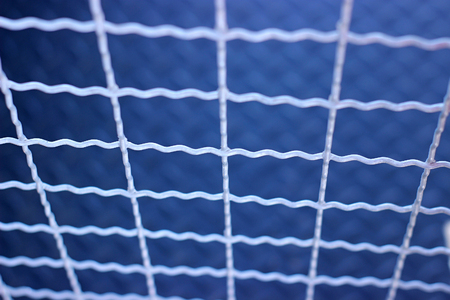 detail of railing on boatの写真素材