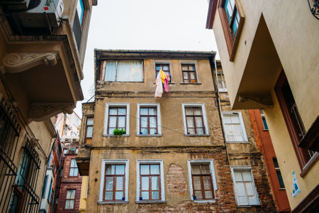 TURKEY, ISTANBUL, DECEMBER 14, 2018: Authentic architecture of old buildings in Istanbulのeditorial素材