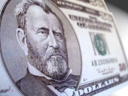 50 Dollar Bill Close-up