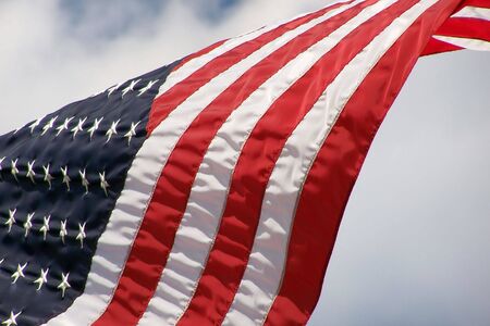 American flag waving