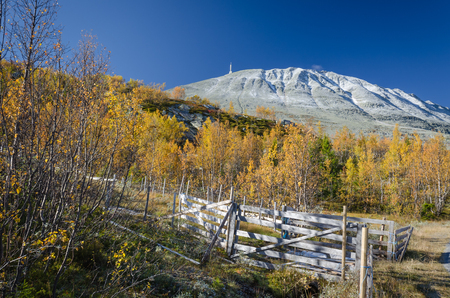 Rjukan, Norway 2012: Gaustadtoppen mountains in autumnのeditorial素材