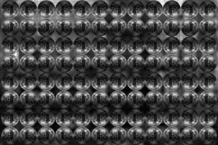 Black and white mirrorball pattern design isolated with blur background.