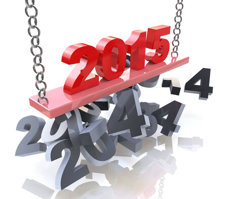 New Year 2015 in the design of the information related to the New Year and holiday