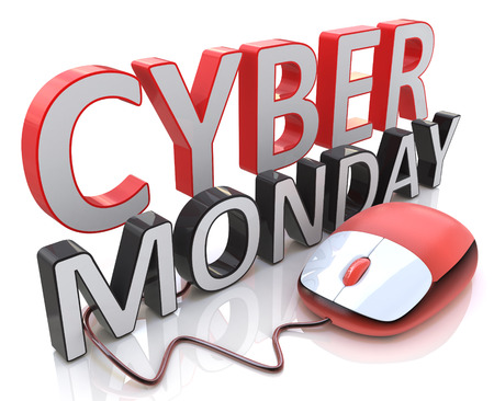 Word Cyber Monday and computer mouseの写真素材