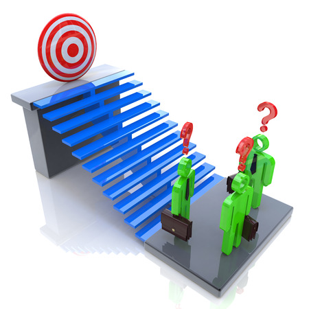 Challenges to achieving the goal in the design of business-related information and problemsの写真素材