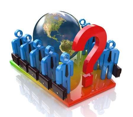 business team in solving the global problem in the design of information related to issues and businessの写真素材