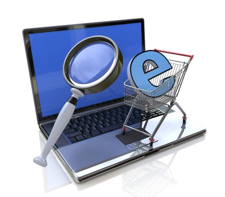 Search online goods in the design of the information related to trade and the Internetの写真素材