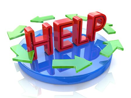 3d text help in the design of information related to the Internet and businessの写真素材