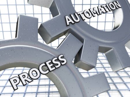 Process Automation on the Mechanism of Metal Gears in the design of information related to businessの写真素材
