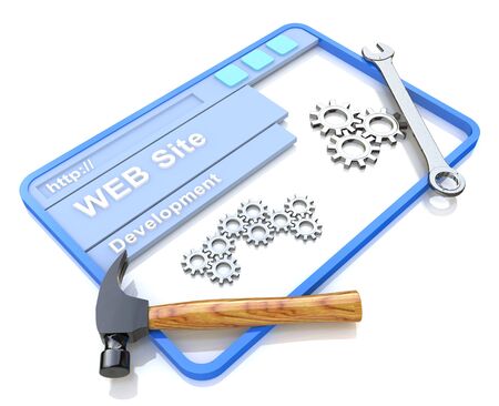 Website development. WWW with tools in the design of information related to internetの写真素材