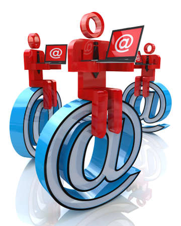 Receiving of messages on laptop, communication concept in the design of information related to internetの写真素材