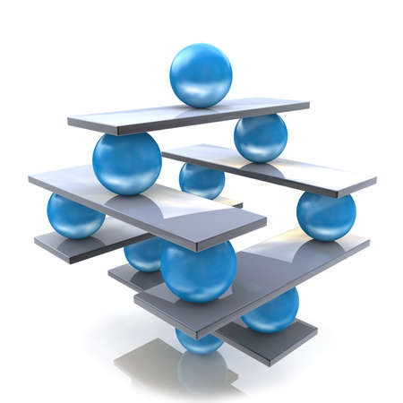Harmony and balance. Conceptual image of perfect balance in the design of information associated with abstractionの写真素材