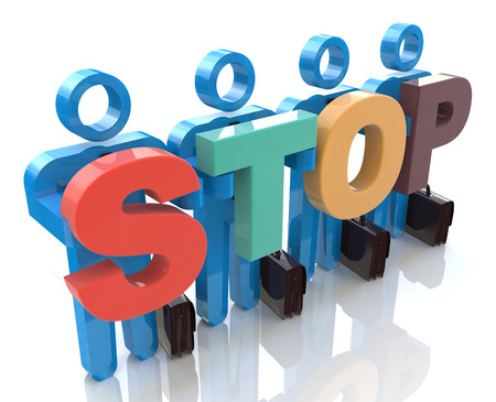 Team forming STOP word - Stock Image in the design of information related to teamworkの写真素材