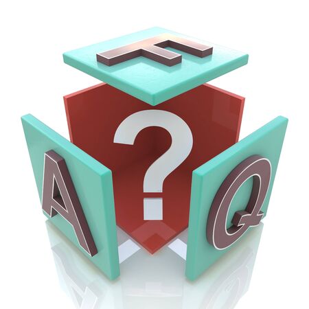 faq cube in the design of information related to internetの写真素材